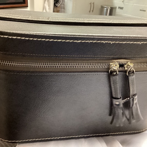 Vintage 50s 60s SKYWAY Luggage Train Cosmetic Case Mid Century Pinup Glam Travel - Picture 9 of 15